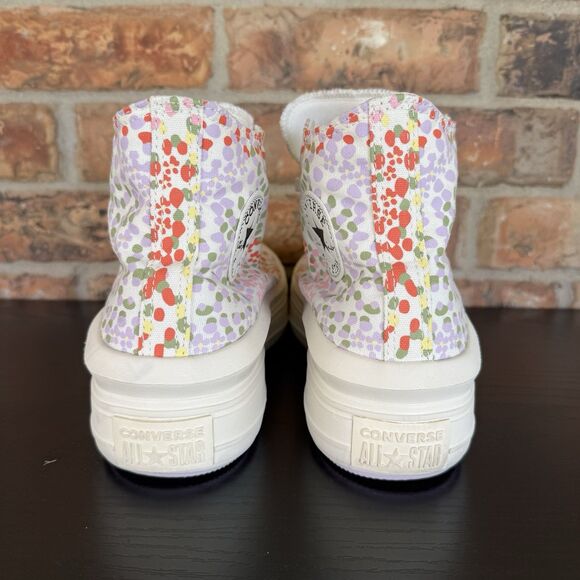 Chuck Taylor All Star‎ Move Things To Grow. Platform High Top. Floral. Sz 10.5 - Picture 8 of 11